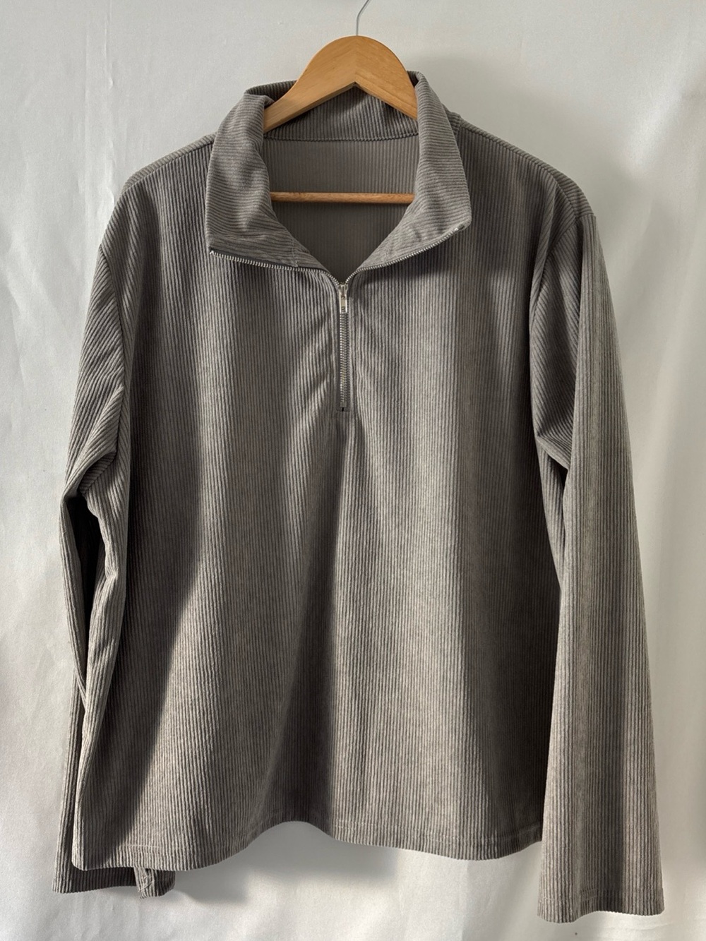 Unbranded Quarter-Zip Ribbed Pullover Sweater - Oversized / Unisex
